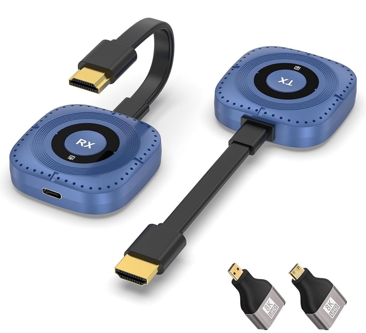 Wireless HDMI Transmitter and Receiver 4K Decode 165FT/50M, HDMI Wireless Transmitter and Receiver Native 1080P Output Video and Audio to Monitor/TV/P