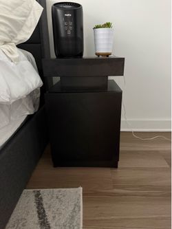 Nightstand set of 2 with storage cabinets