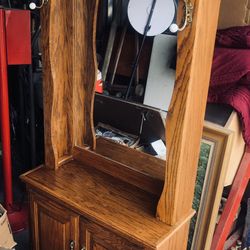 Vintage Oak Hall Tree