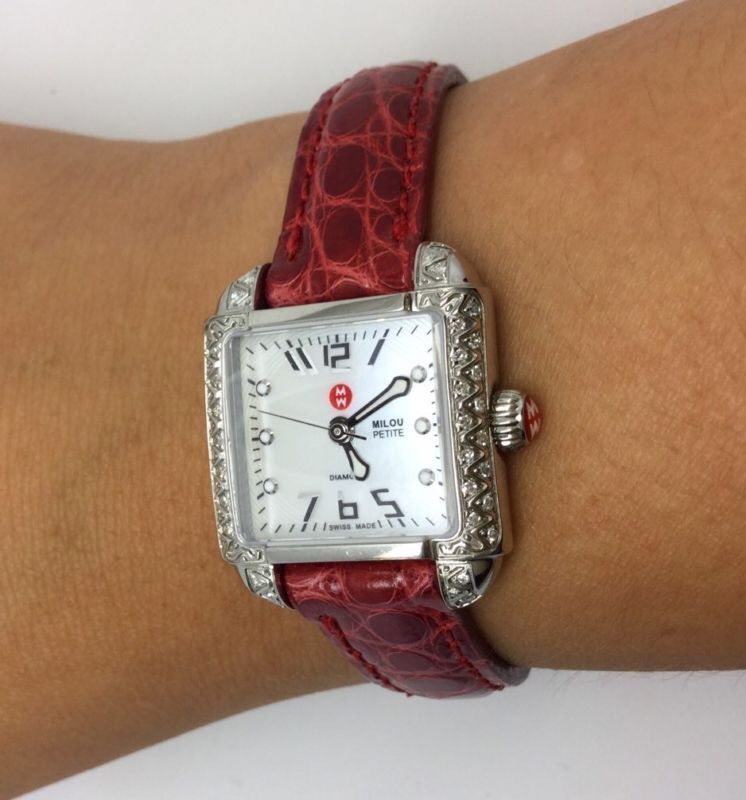 Michele csx diamond bezel watch