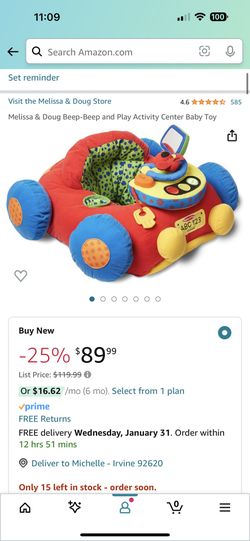 Melissa & Doug Beep-Beep and Play Activity Center Baby Toy