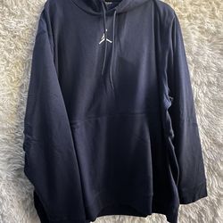 New Jordan Navy Hoodie with Logo size medium