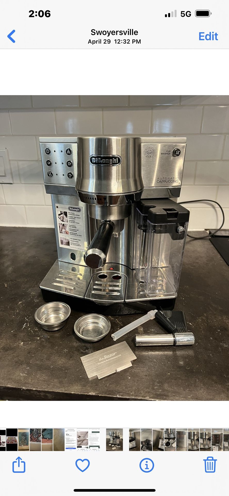 Delonghi Automatic Cappachino/Espresso Machine Ec860 M