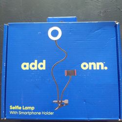 Onn Selfie Lamp With Smartphone Holder New In Box NEVER OPENED 