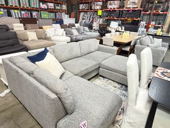 Grey Sectional Couch with ottoman from Costco