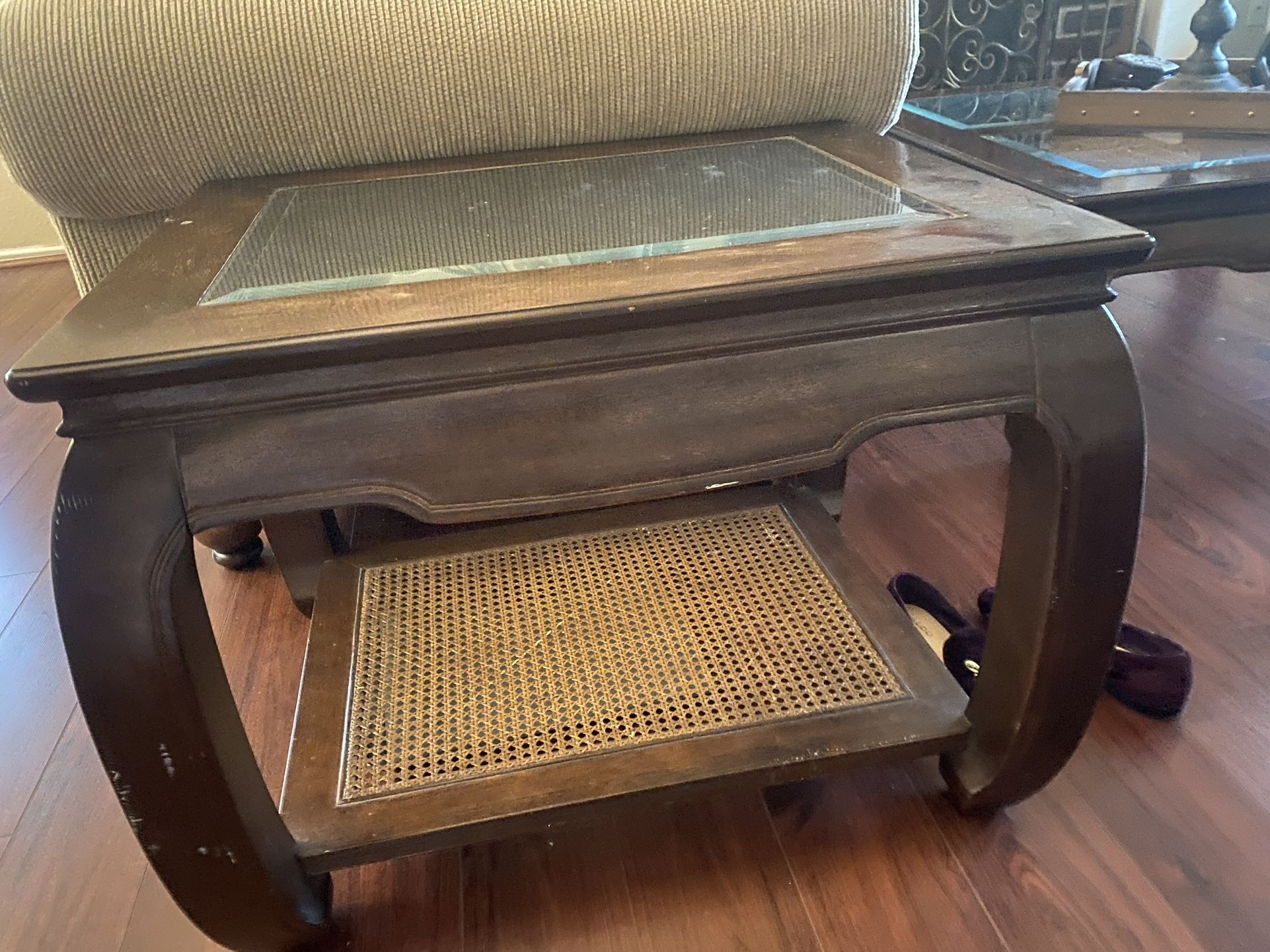 End Tables W Glass 