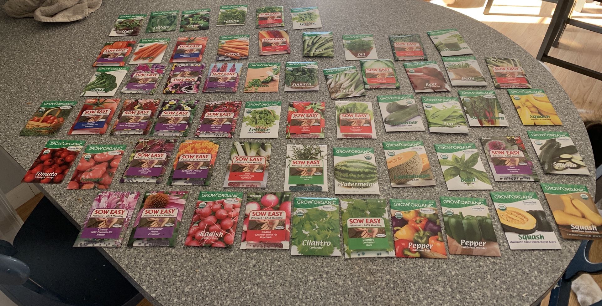 Packets of seeds Flowers, Fruits, Vegetables, Herbs (price is per packet)