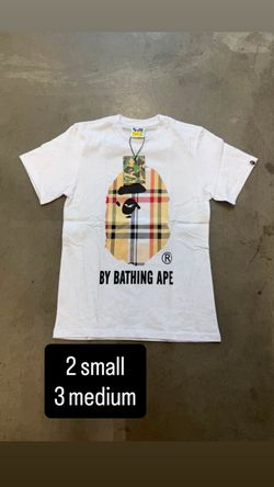 White Burberry Bape shirts