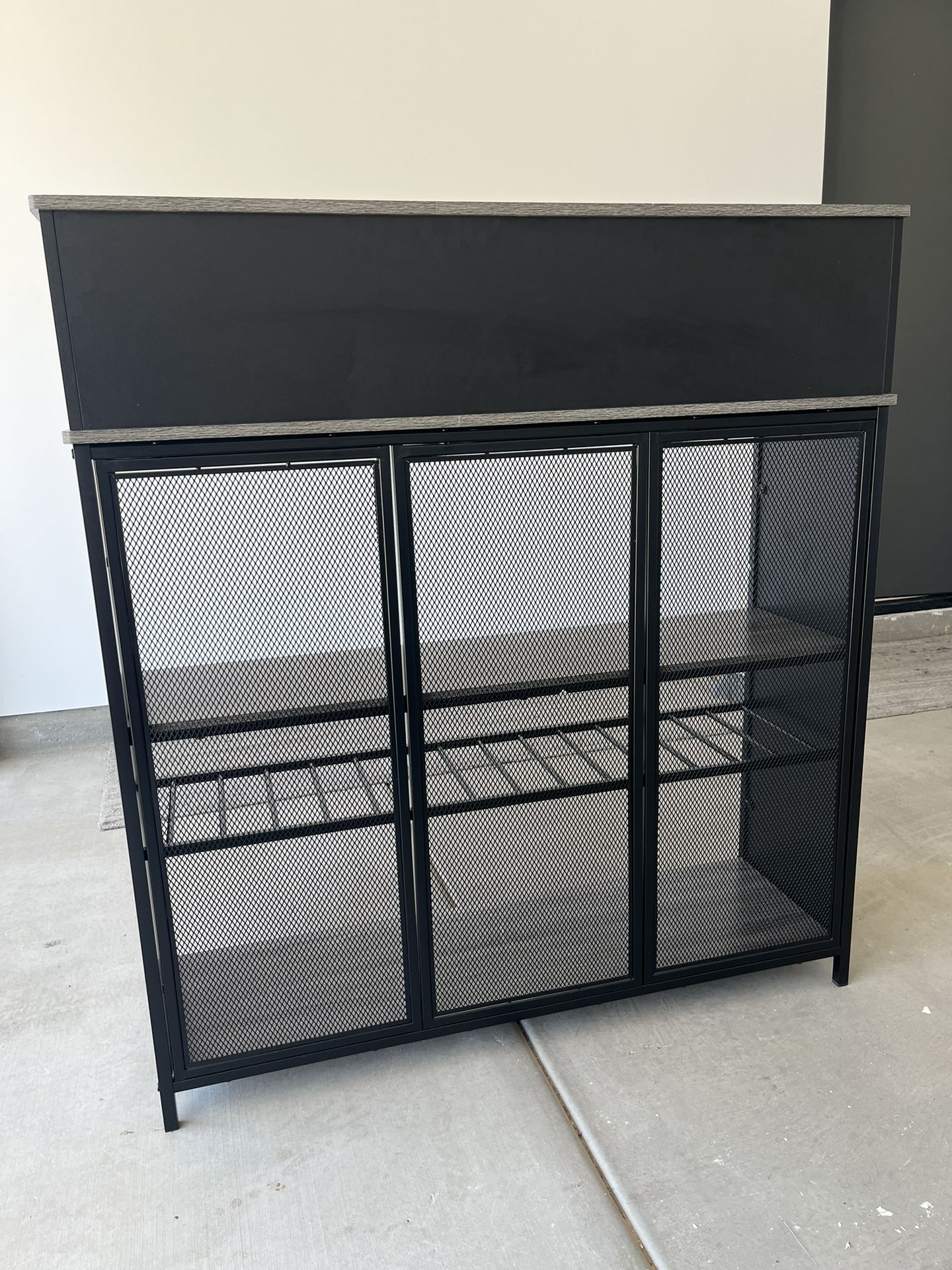 Modern Tall Bar Top Table with Wine Glass Racks