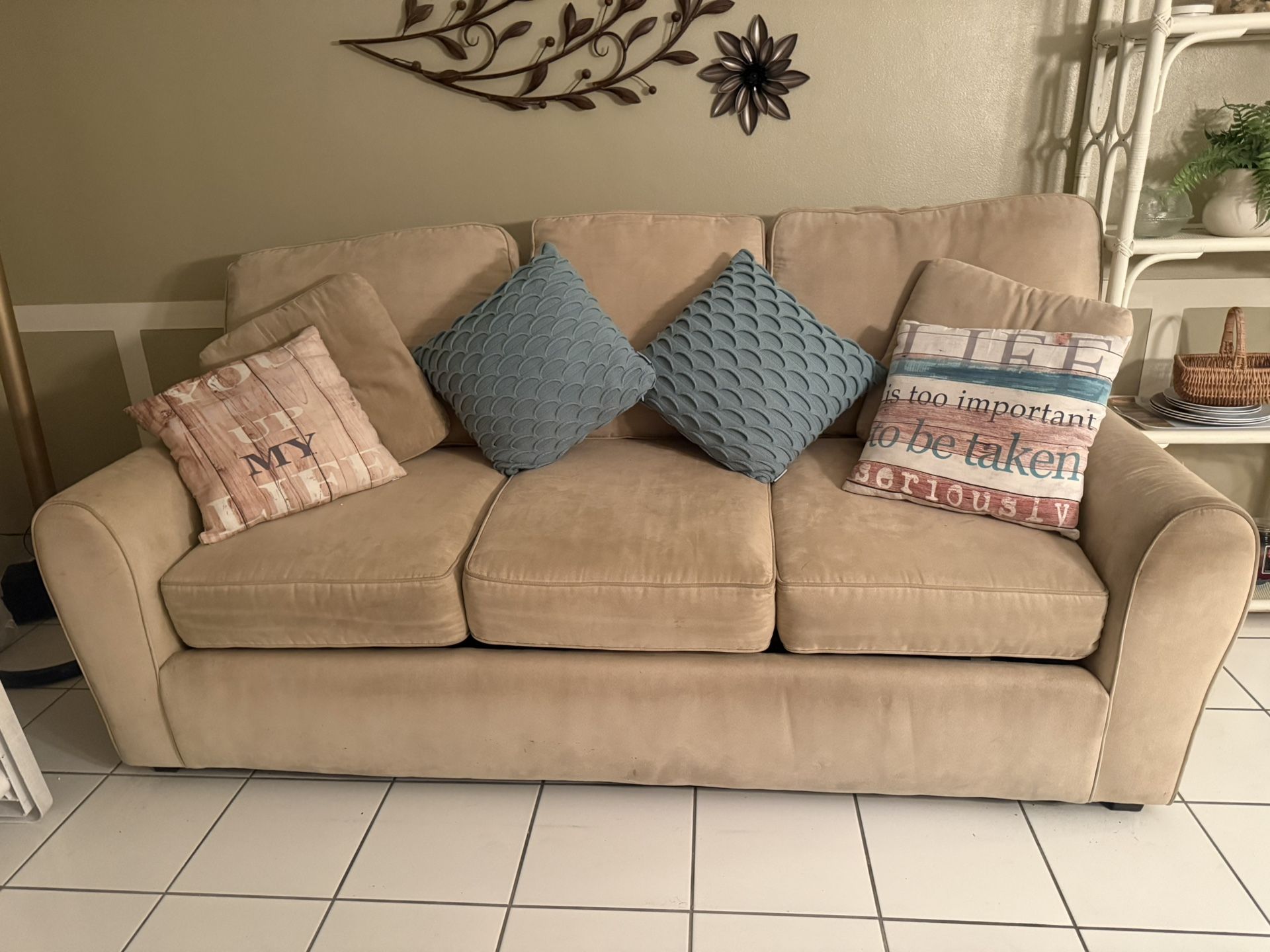 Beige Large Sofa