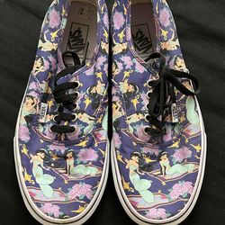 Disney Vans Princess Jasmine Shoes Size 9.5 W and Size 8 Men