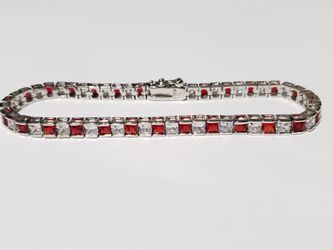 Sterling Silver Cubic Zirconia Tennis Bracelet