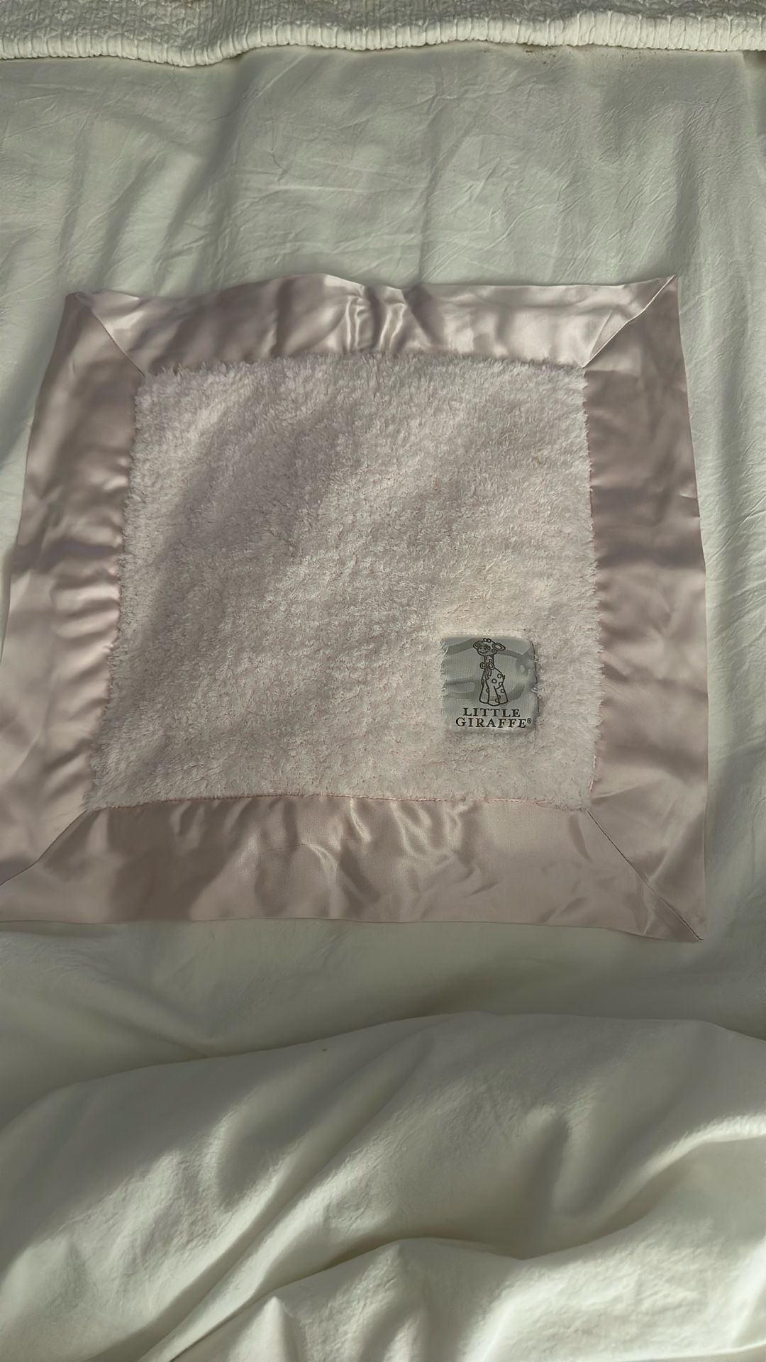 Little Giraffe Baby - Blanket - 17 x 17 - Pink