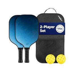Sport Squad Pickleball Paddle Set with Bag
Sport Squad 2-Player Pickleball Paddle Set with Travel Bag - Includes 2 Lightweight Fiberglass/Graphite Pad
