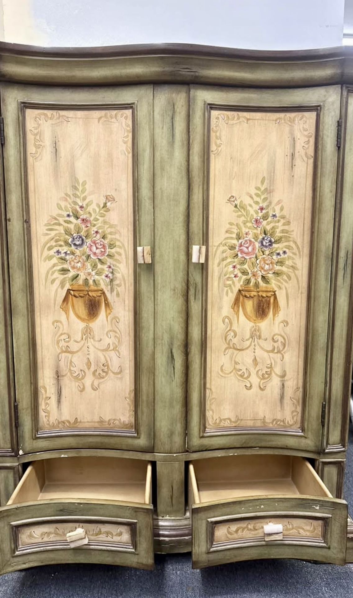 Used in good shape, French  Armoire hand painted real wood! H”54.5, W”44,D “24  Chicago 60646