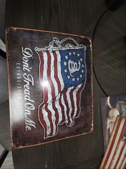 Don't Tread On Me Vintage Metal Tin Sign