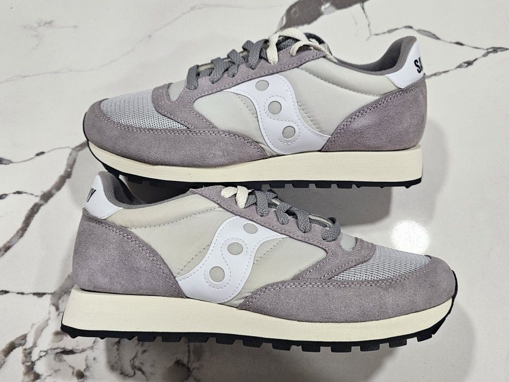 Saucony Jazz Original Vintage White Grey Size 9 US Men's Running Casual