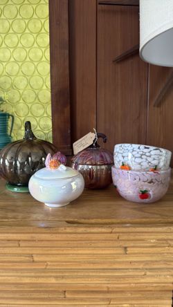 Fall Halloween Anthropologie Candle Jars / boxes - no candles left