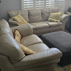 Beige Love Seat/Couch Set