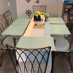 Comedor De 6 Sillas De Metal Muy Fuertes Con Sus Asientos 💺 A Colchones 