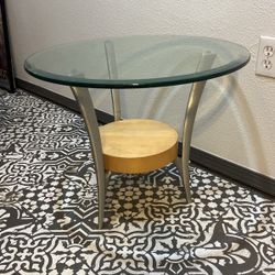 Glass End Table 
