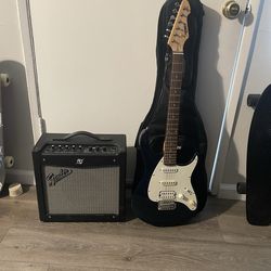 Yamaha Pacifica Electric Guitar + Fender Mustang I V2 Amp