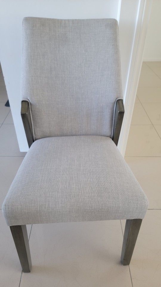 Brand New Dining Room and/or Accent Chair - Light Grey with Wooden Legs