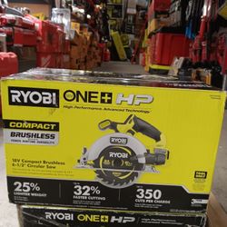 Ryobi ONE + HP 18V Compact Brushless 6-1/2" Circular Saw. Tool Only 