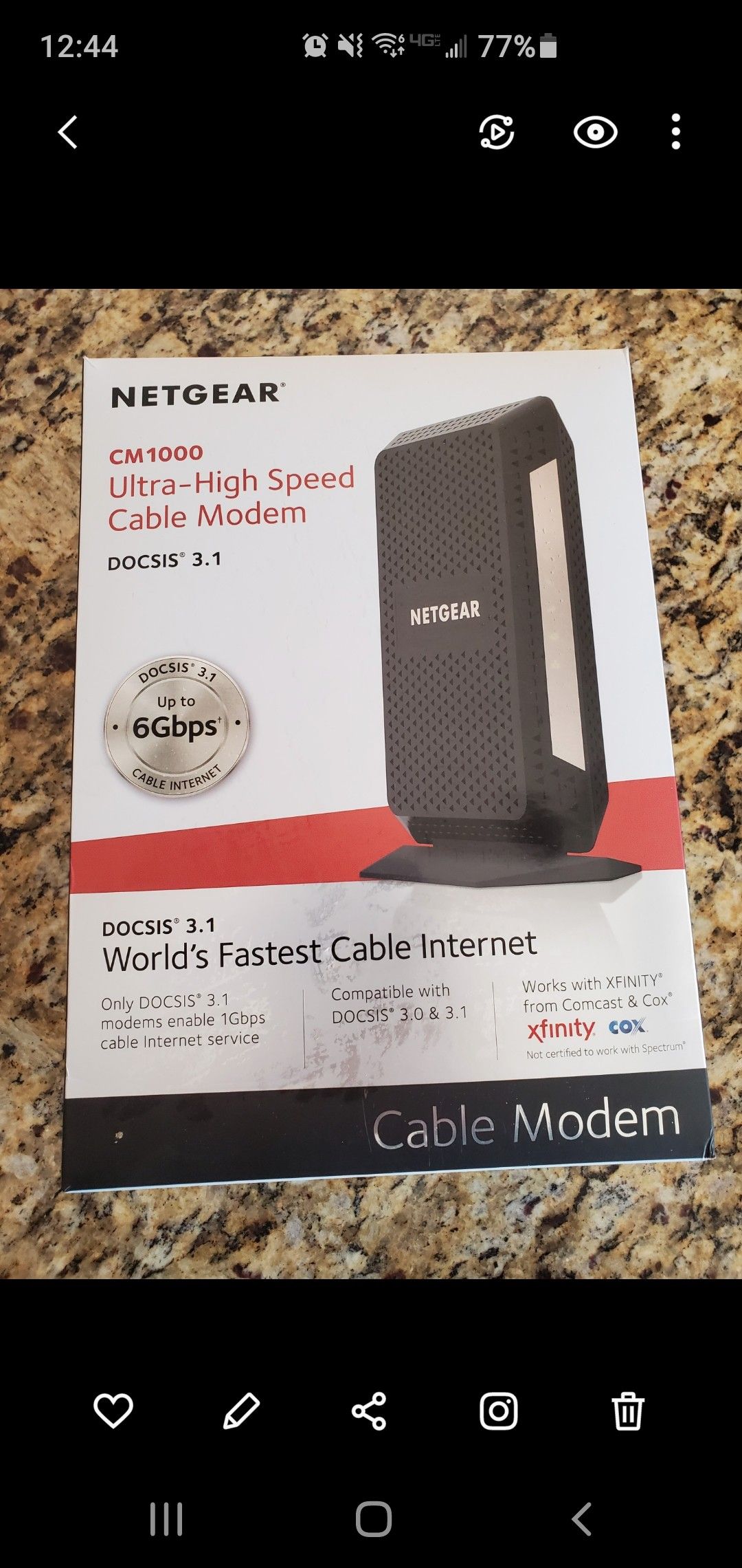 Netgear CM1000 Cable Modem