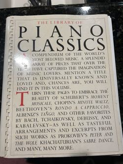 Piano Classics Music Book