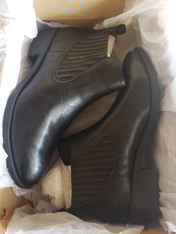 Womens black Synthetic leather boots