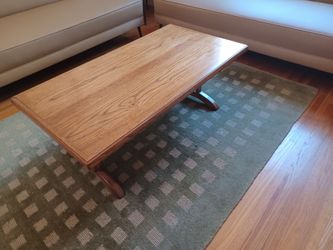 Vintage mission style oak coffee table