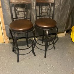 2 high Leather Chairs