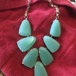 Kendra scott Gold Harlow Statement Necklace Chalcedony Green