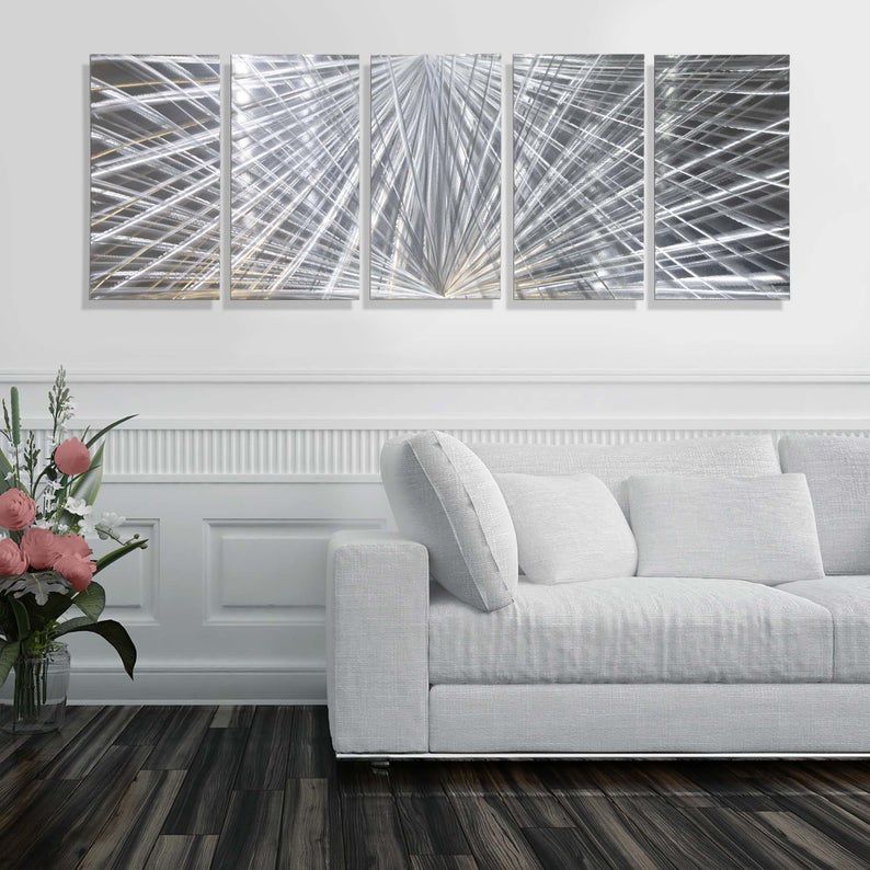 Large Metal Wall Art Abstract Indoor Outdoor Art, Modern Handmade