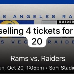 Rams Vs Raiders Tickets 