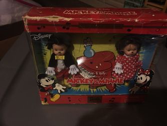 Mickey Barbie collectibles two dolls
