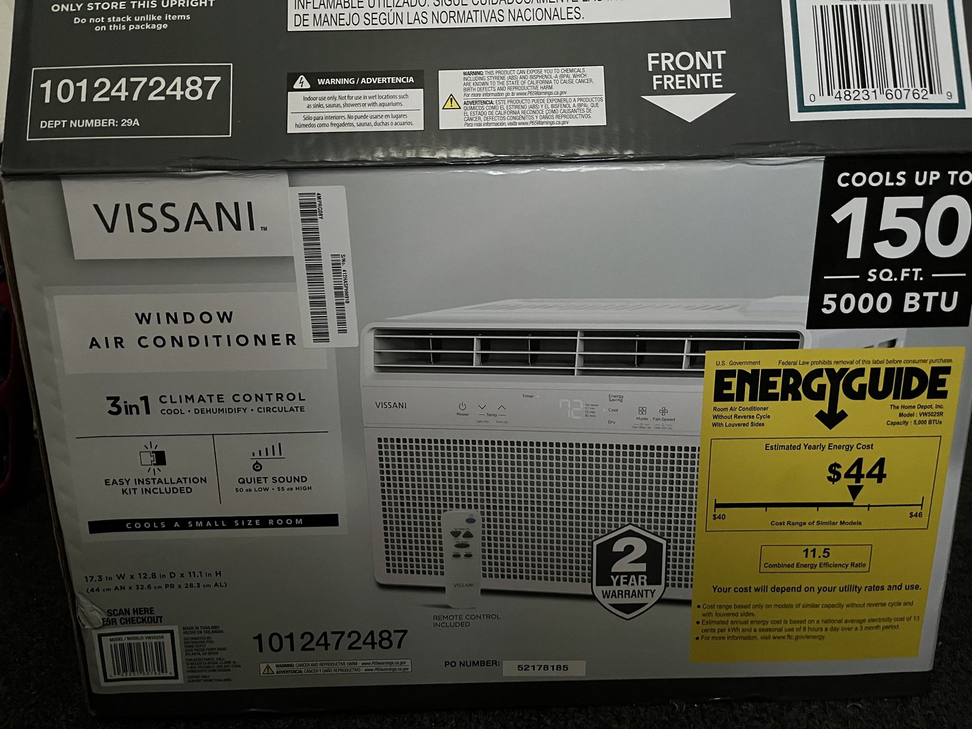 Vissani A/C Window Unit