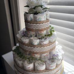 3 Tier Diaper Cake Baby Shower Gift