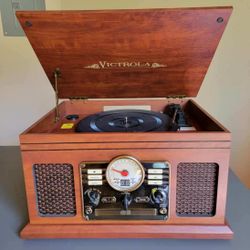 Victrola All In One Record CD Cassette, Radio Bluetooth