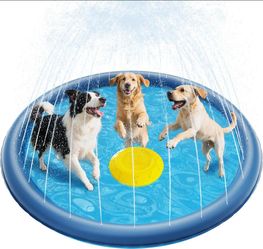 Splash Pad For Dogs and Kids, Splash Water Sprinkler Pool,