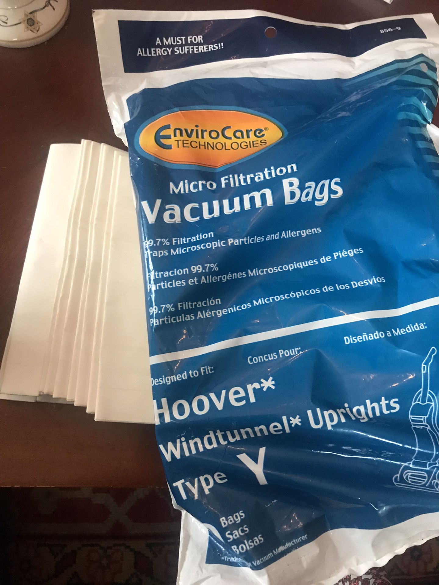 Envirocare Microfiltration Vacuum Bags Type Y 