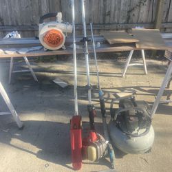 (FREE) Compressor, Trimmer’s, Pressure Washer &Blower 