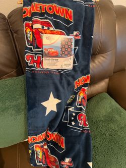 Disney Pixar Cars Lightning McQueen Plush Throw Blanket