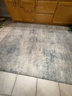 Blue and Gray Shag Area Rug