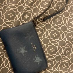 Coach- Blue Wristlet