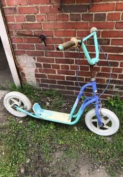 Rare vintage huffy push kick scooter