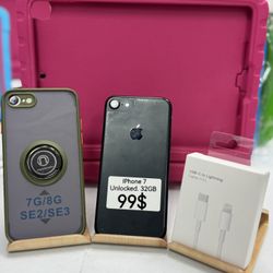 Iphone 7 Factory  Unlocked 32GB + FREE CASE & CHARGER