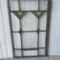 Antique Stained Glass Window. Art Deco