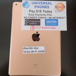 Apple IPad 8th Gen 10.2 Inch 32gb Unlocked.  Tv 